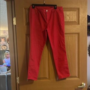 Style & Co. Vibrant Red Skinny Pants